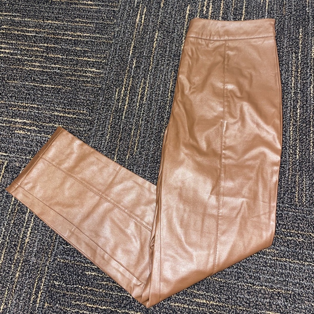 BRAND NEW BROWN LEATHER PANTS